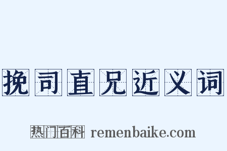 挽司直兄近义词是什么意思的图片